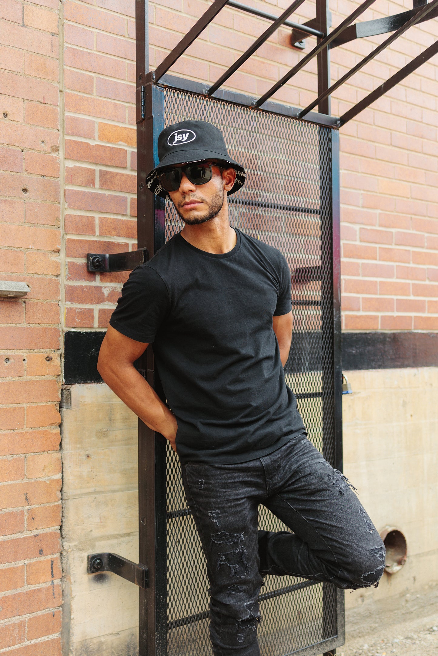 Reversible Black Bucket Hat