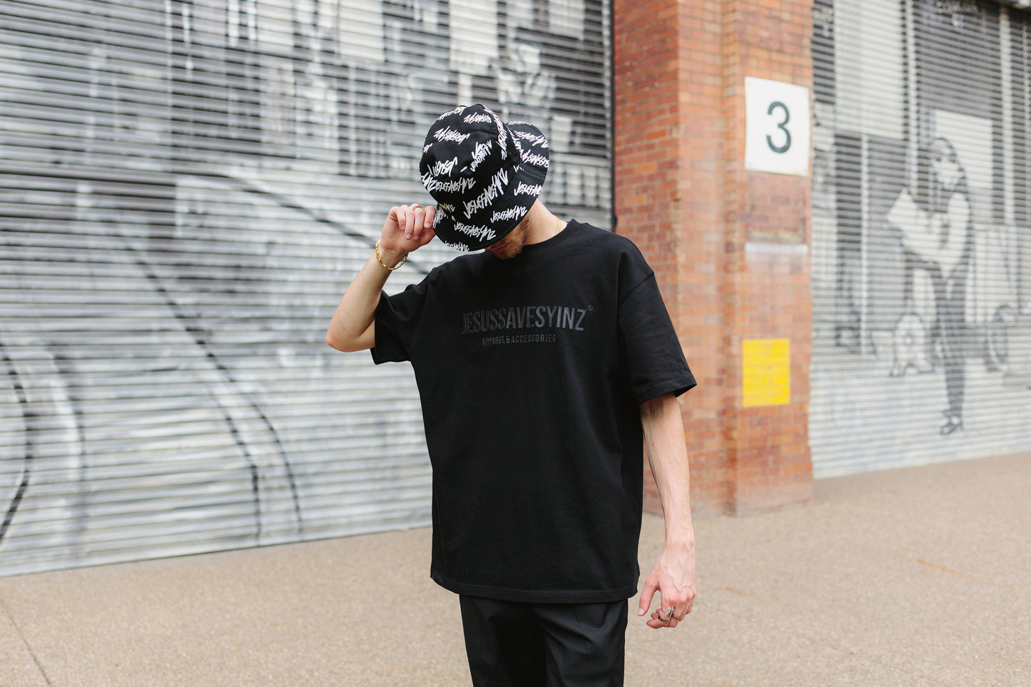 Reversible Black Bucket Hat