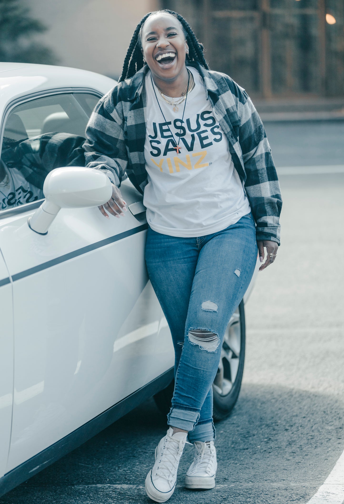 Women's White Short Sleeve Tee